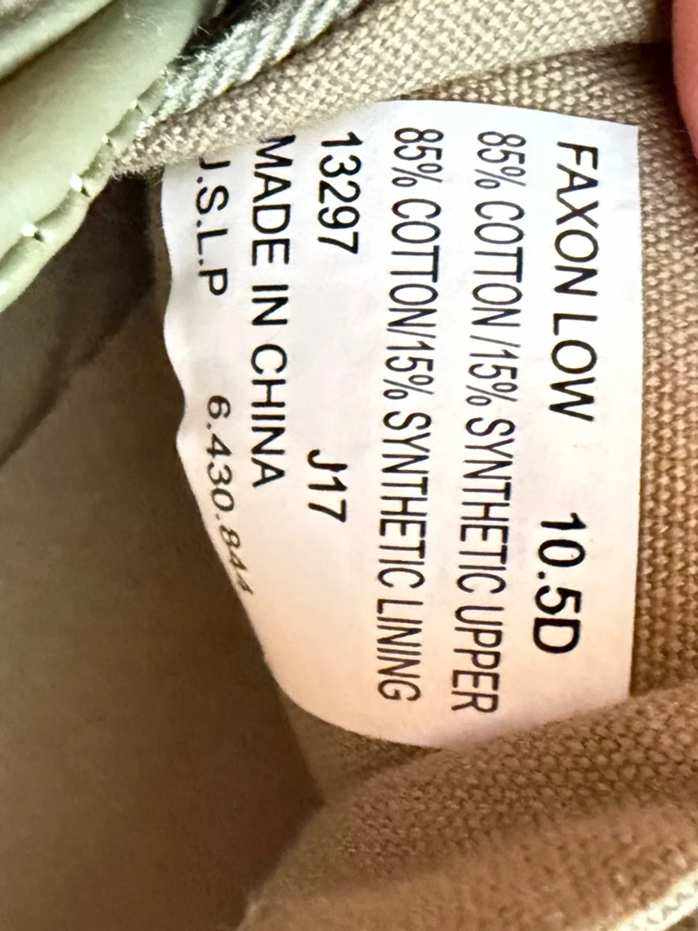 Polo by Ralph Lauren Olive Canvas Lace-Up Sneakers 10.5 D - Picture 5 of 7